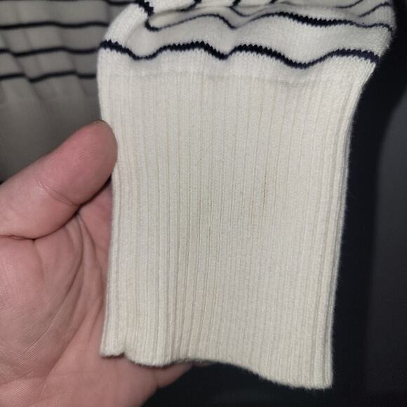 Gap Bon Vivant Womens Raglan Sweater Size XS White And Navy Stripe - Picture 5 of 11